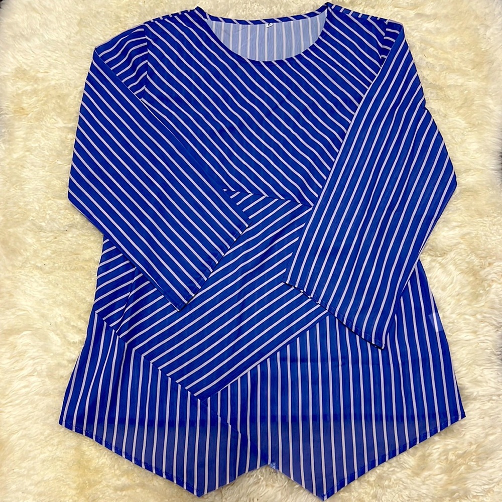Worn once - Blue White Womens Top XL